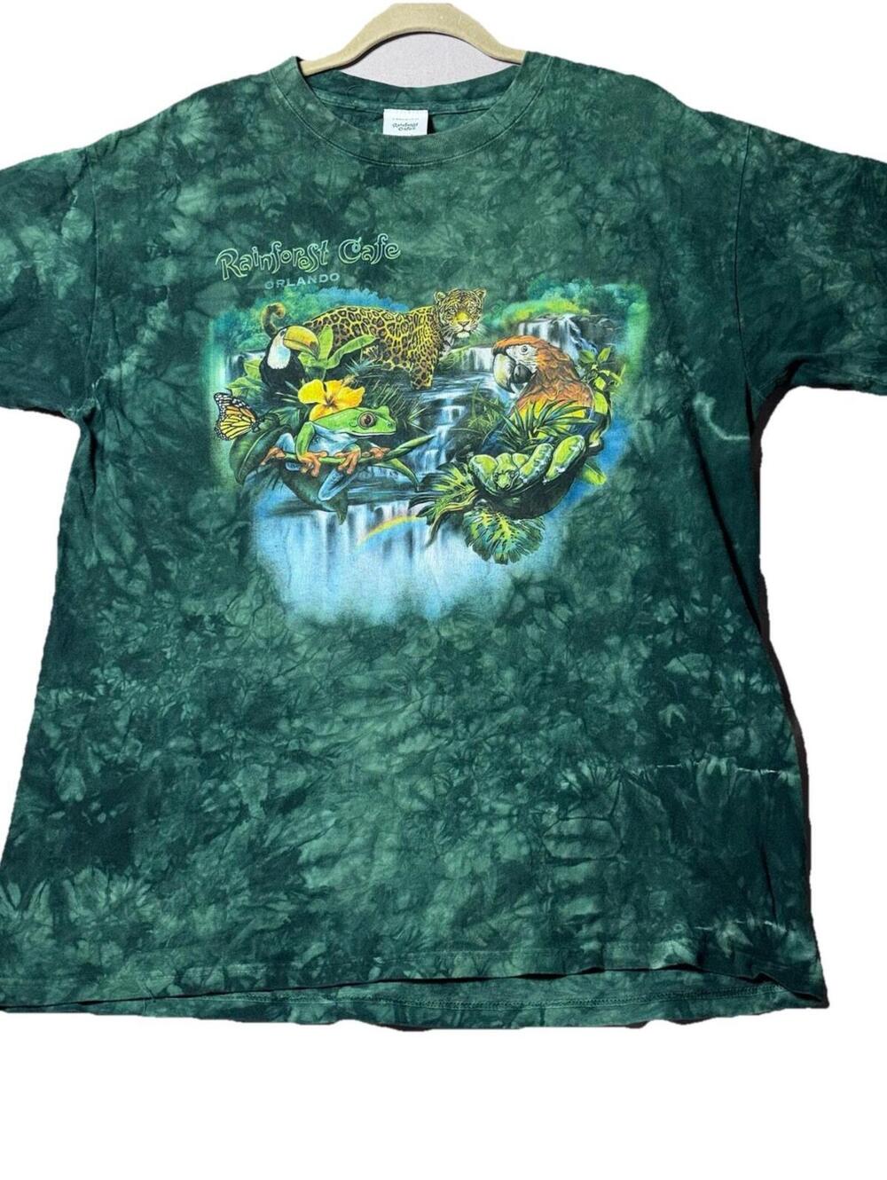 Vintage Rainforest Cafe T Shirt Size XL Animal The Dye Orlando Made In USA